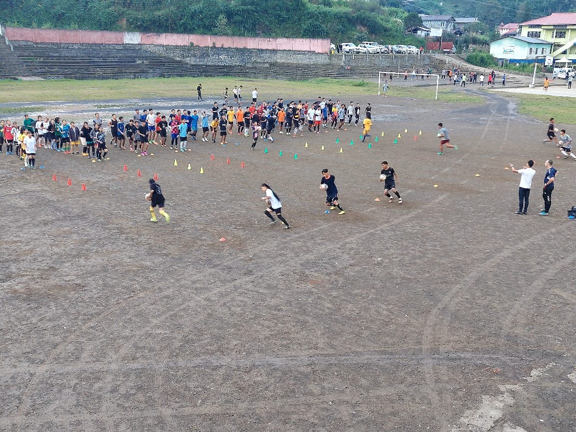 SC Nagaland grassroots football session in Mon